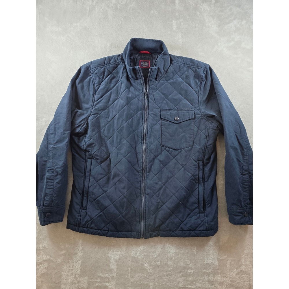 UNTUCKit Marty Quilted Jacket Mens XX-Large Blue Full Zip Nylon Blend Pockets